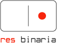 Logo di Res Binaria: tessera di domino 0 1